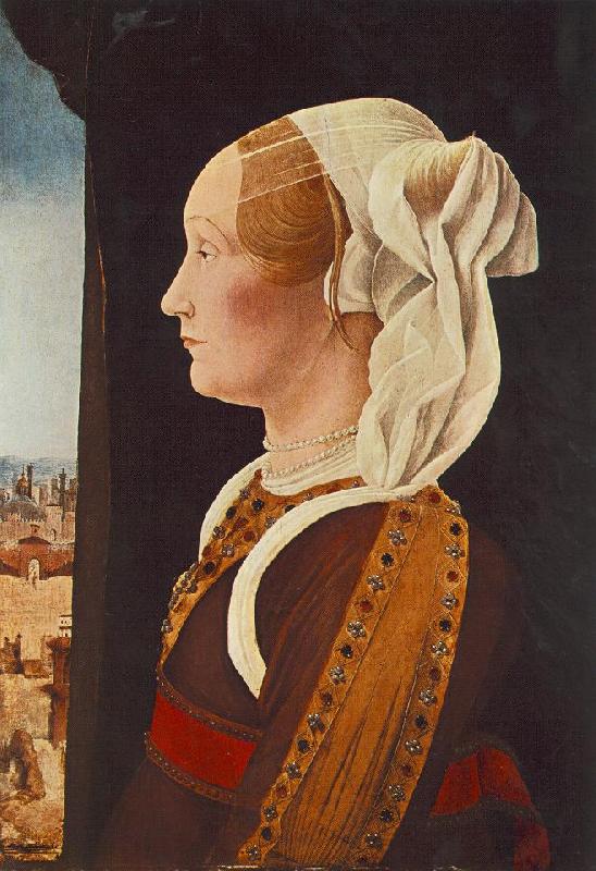 Ercole de Roberti Portrait of Ginevra Bentivoglio France oil painting art